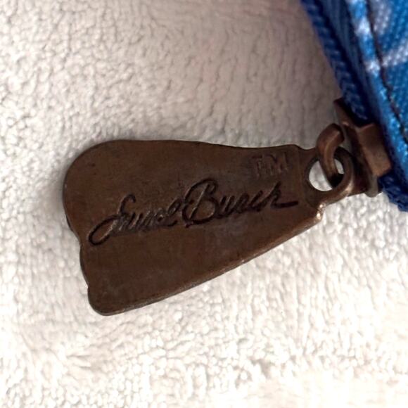 Laurel Burch Blue Canvas Makeup Bag Swirl Indigo Cat Cosmetic Travel India Poly - Picture 8 of 9